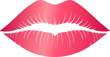 red lips isolated on white