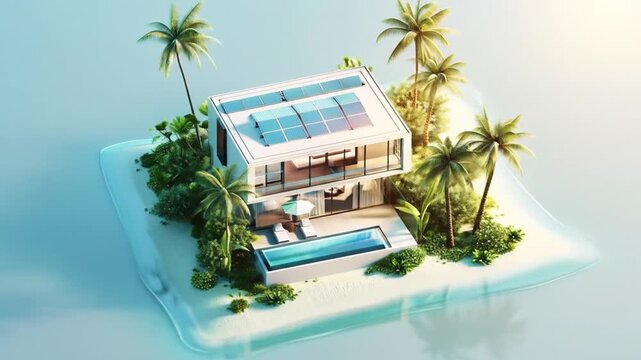 Tropical island house