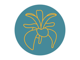 Snapdragon icon. Flower outline icon. Simple vector illustration in modern thin line style.