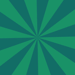 Emerald green sunburst radial design element