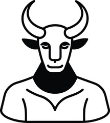 vector illustration of a cow