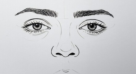 Drawing of a human face