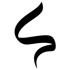 Ribbon decoration silhouette