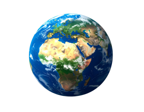  Minimalist Europe-Africa Globe PNG