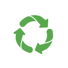 Obraz premium Green Recycle Symbol - Environmental Sustainability and Circular Economy.