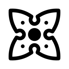 shuriken line icon