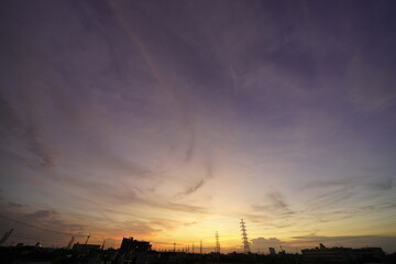 Fototapeta premium 夕焼けに染まる空
