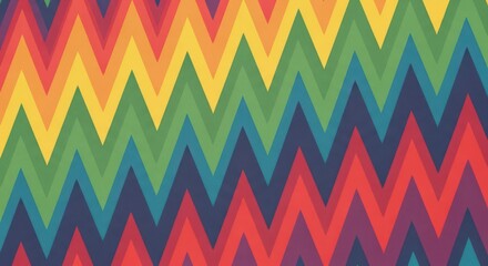 Vibrant rainbow chevron pattern background