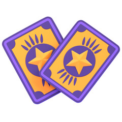 Tarot Card 3D Icon &mdash; Fantasy & Mystic Divination Deck, Enchanted Fortune Symbol, Magical Prophecy Relic, Arcane Artifact, and Mystical Charm for Games, Apps, and Creative Design Projects