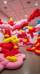 Vibrant Surrealist Sculptures Fill Exhibition Space With Whimsical Forms