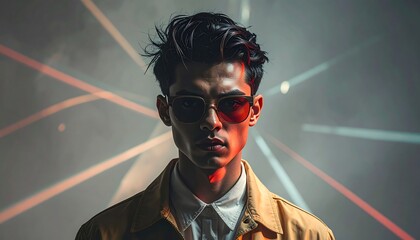 Man in stylish overcoat