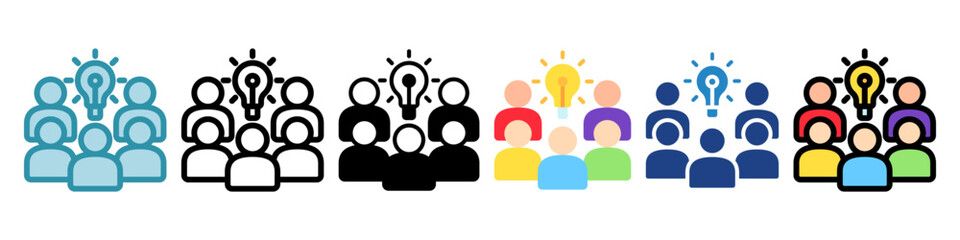 Obraz premium Brainstorm Icon Mini Illustration Icon. Use For Modern Concept, Print, Ui, Ux Kit, Web And App Development. Vector Related To Office, Education, Examination And More