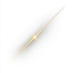 Diagonal golden light streak with lens flare