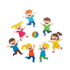 children playing with a ball