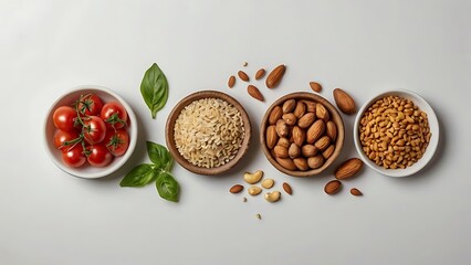spices and herbs on wooden table