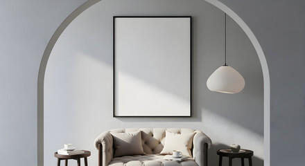 Modern Living Room Interior Design Mockup Minimalist Home Decor