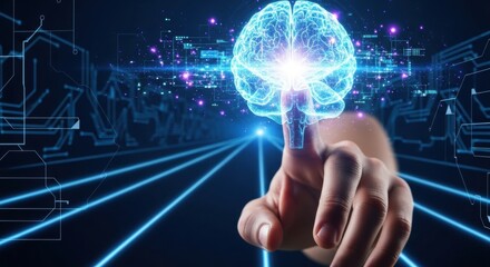 Artificial Intelligence Brain Technology Futuristic Concept