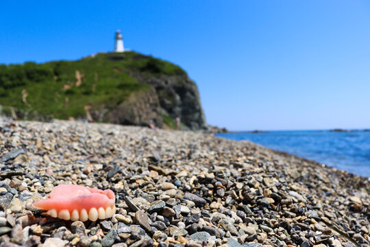 Rudny Lighthouse. Rudnaya Pier. Recreation in Primorsky Krai. Tourism and travel.