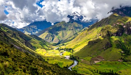 Fototapeta premium Mountain valley landscape