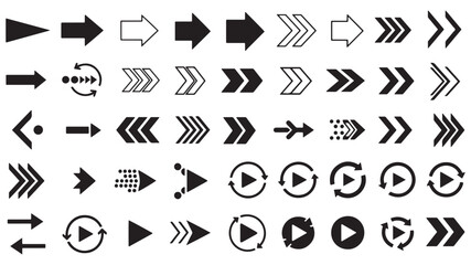 Arrows set of black icons. Arrow icon. Arrow vector collection. Arrow. Cursor. Modern simple arrows. Vector illustration
