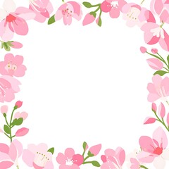 pink flower frame