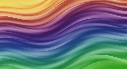 Obraz premium Abstract rainbow waves flowing smoothly across background