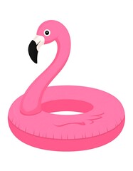 Pink flamingo inflatable ring