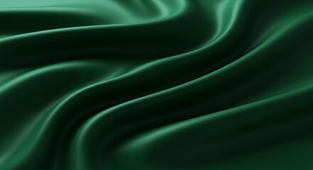 Fototapeta premium Closeup of Deep Forest Green Fabric.