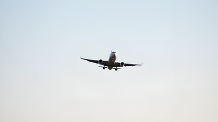 Fototapeta premium Airplane Taking Off on a Clear Day