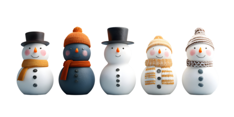 Snowmen. New Year, Christmas. Abstract 3D background. For designers, marketers. Popular image, illustration, object, holiday.