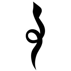 Obraz premium Ribbon decoration silhouette