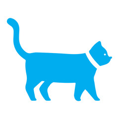 Blue Pet Cat Silhouette