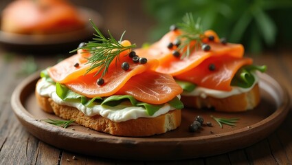 sandwich with salmon