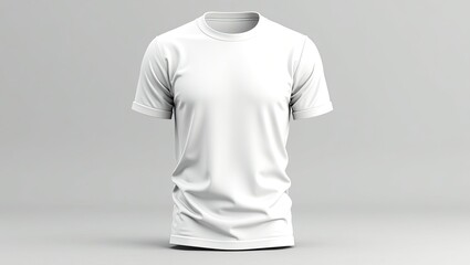 white t shirt on white background