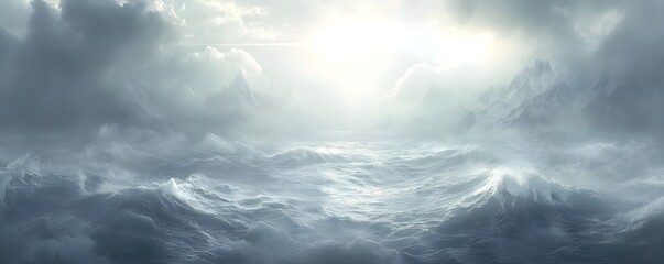 Misty Mountains and Turbulent Sea