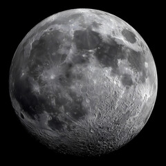 Ultra high-resolution detailed photograph of the Moon surface