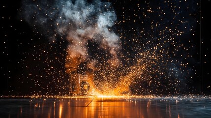 Welding Sparks and Smoke