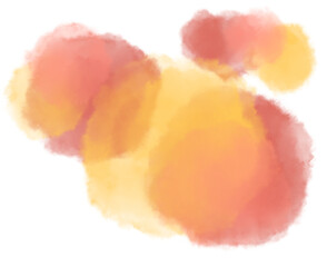 Watercolor wet painting colour blending elements dots stroke circle sphere background illustration