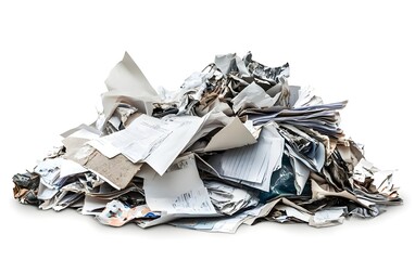 Pile of Shredded Documents and Papers
