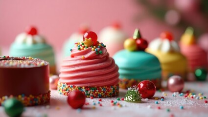 christmas cake and candles