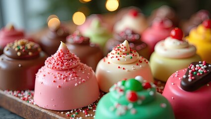 christmas cupcakes with chocolate
