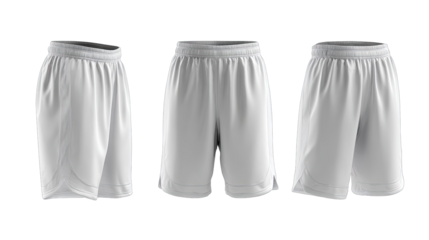White athletic shorts, three views (2)