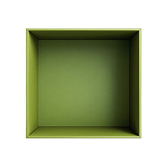 Empty olive-green box