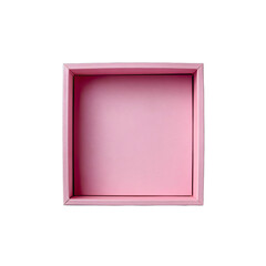 Empty square, light pink box