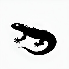 Obraz premium Hellbender Salamander icon Silhouette vector on transparent background