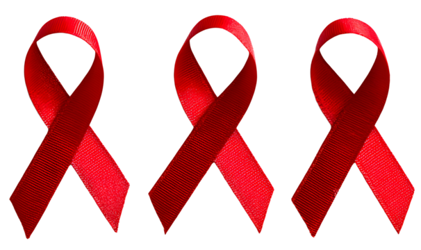Red ribbon on the background. Pink ribbon. symbol of the fight against AIDS. Popular image for designers. Health, life, culture, medicine.