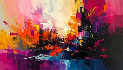 Vibrant Abstract Landscape
