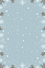 winter background with snowflakes