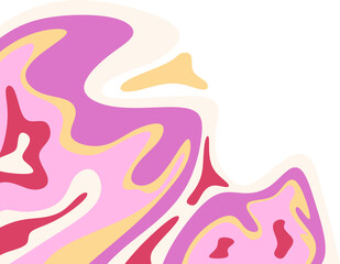 Abstract Colorful Liquid Corner Border