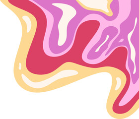 Abstract Colorful Liquid Corner Border